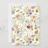 牧場ボヘミアンワイルドフラワーの結婚式 招待状 (裏面)