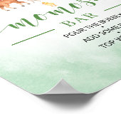 牧場動物モモザバーの赤ちゃんシャワーのサイン ポスター (角)