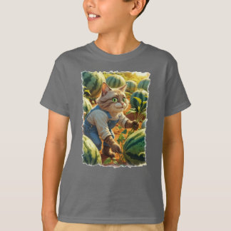 牧場猫がスイカ畑を草刈りにした! Tシャツ