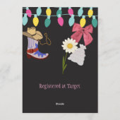 牧場風ブーツかリボン　性別発表 招待状 (裏面)