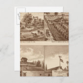 牧場、厩、トゥレア郡、カリフォルニア ポストカード (正面/裏面)