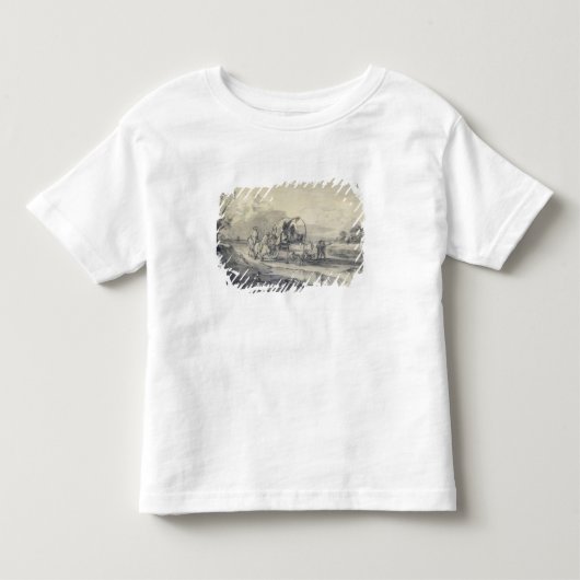 牧夫とのトマス・ゲインズバラ|の開いた景色 トドラーTシャツ (正面)