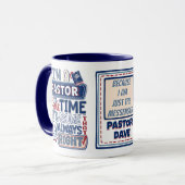 牧師おもしろいは常に正しいクリスチャン・ユーモア マグカップ (正面左)