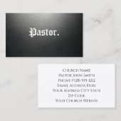 牧師がライトアップした黒教会 名刺 (正面/裏面)