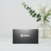 牧師がライトアップした黒教会 名刺 (スタンド正面)