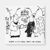 牧師が小さな文字の漫画はないと言う マグネット (正面)