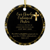 牧師が新たに任命したインスタレーションギフトカスタマイズ セラミックオーナメント (正面)