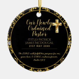 牧師が新たに任命したインスタレーションギフトカスタマイズ セラミックオーナメント
