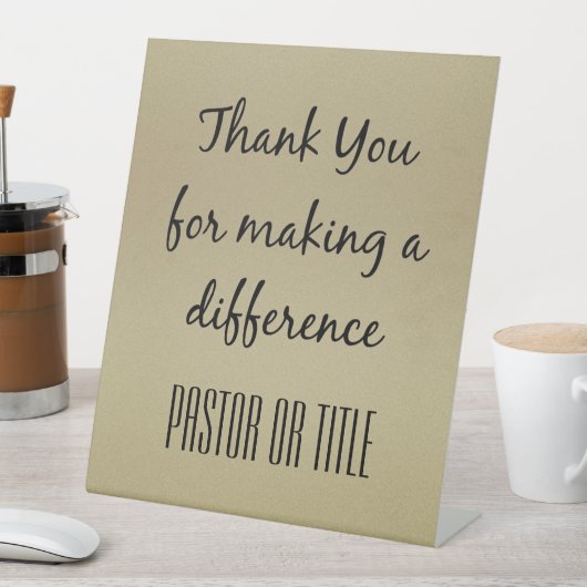 牧師さん、感謝して差し支えなさい 台座サイン (インサイチュ)