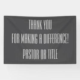 牧師さん、感謝して差し支えなさい 横断幕