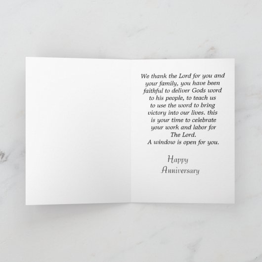 牧師それはあなたの記念日です シーズンカード (内部)