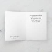 牧師とその家族へのクリスマスカード カード (内部)