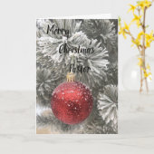 牧師とその家族へのクリスマスカード カード (黄色い花)