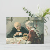 牧師とコーヒーまたは紅茶、ヴィンテージの日常 招待状 (スタンド正面)