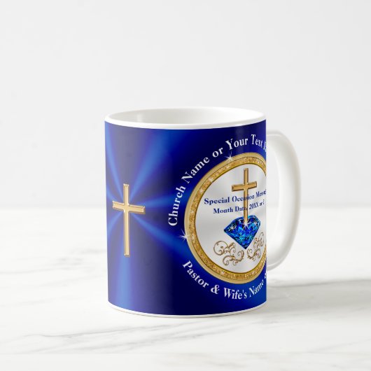 牧師とパーソナライズされた妻の贈与アイディア コーヒーマグカップ (正面右)
