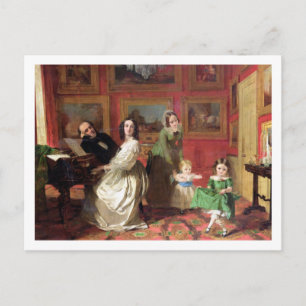 牧師とミセス・パルマー・ロヴェルは娘と一緒に ポストカード