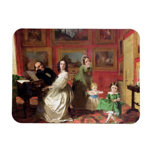 牧師とミセス・パルマー・ロヴェルは娘と一緒に マグネット (横)