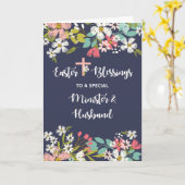 牧師と夫イースター恵み達キリスト カード (黄色い花)