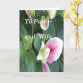 牧師と妻へ カード (黄色い花)