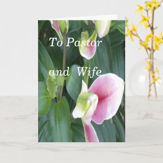 牧師と妻へ カード (黄色い花)