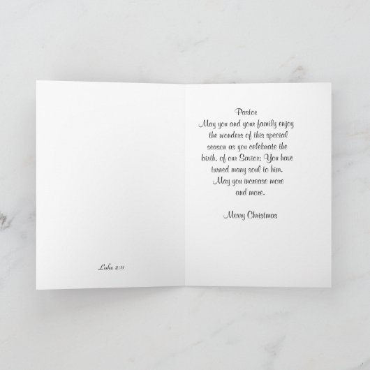 牧師と家族 シーズンカード (内部)