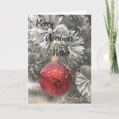 牧師と彼の家族のためのクリスマスカード カード (正面)