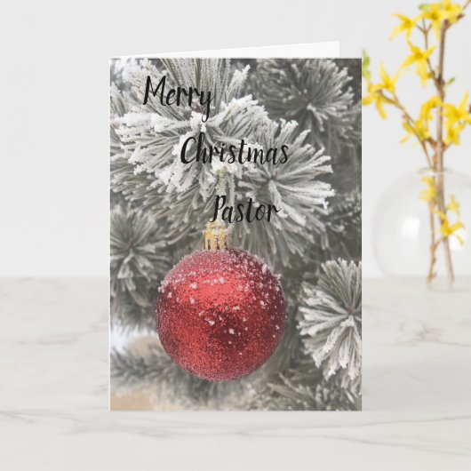 牧師と彼の家族のためのクリスマスカード カード (黄色い花)