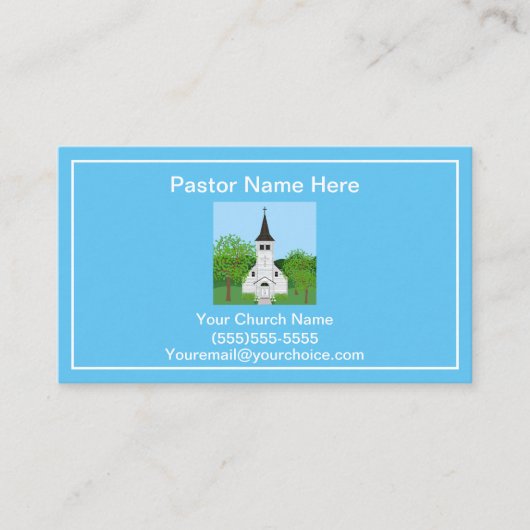 牧師と教会 名刺 (正面)