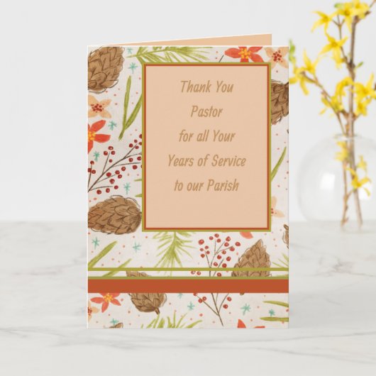 牧師に感謝 カード (黄色い花)