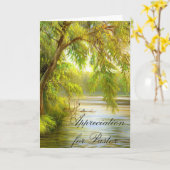 牧師のための感謝 カード (黄色い花)