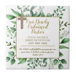 牧師のインスタレーション新たに授与されたギフトカスタマイズ タイル