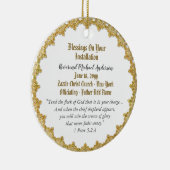 牧師のインストールギフト司祭パーソナライズされた者 セラミックオーナメント (右)