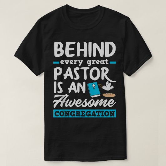 牧師のパレ素晴らしギーおもしろい大臣の後ろに Tシャツ (デザイン正面)