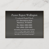 牧師のプロフェッショナルを待たないで下さい 名刺 (裏面)