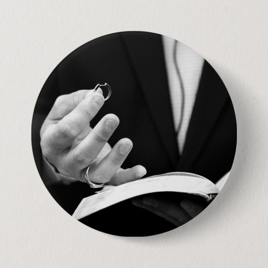 牧師の保持リングや輪 缶バッジ (正面)