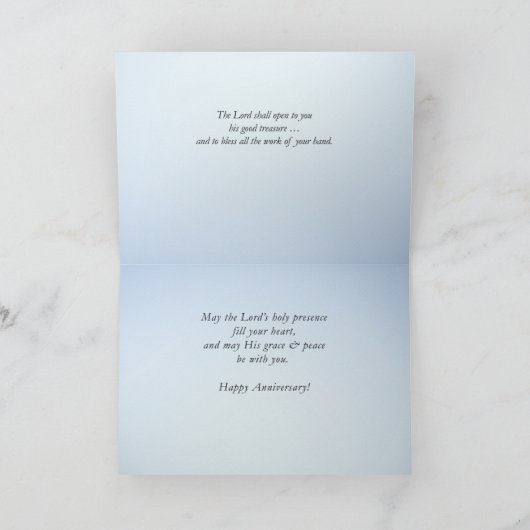 牧師の叙勲記念日華美十字 カード (内部)