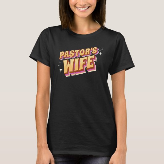 牧師の妻かわいいおもしろい説教者配偶者ファーストレディ Tシャツ (正面)
