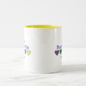 牧師の妻のギンガムのハート ツートーンマグカップ (中央)