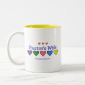 牧師の妻のギンガムのハート ツートーンマグカップ (左)