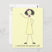 牧師の妻のメモ ポストカード (正面/裏面)