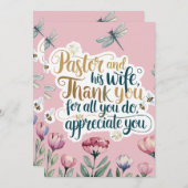 ✝️牧師の妻の感謝の日 サンキューカード (正面/裏面)