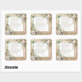 牧師の妻の感謝ギフトの詩パーソナライズされた スクエアシール (シート)