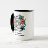 ✝️牧師の妻の感謝ギフト賛美のカスタム マグカップ (正面左)