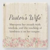 牧師の妻の石コースター ストーンコースター (正面)