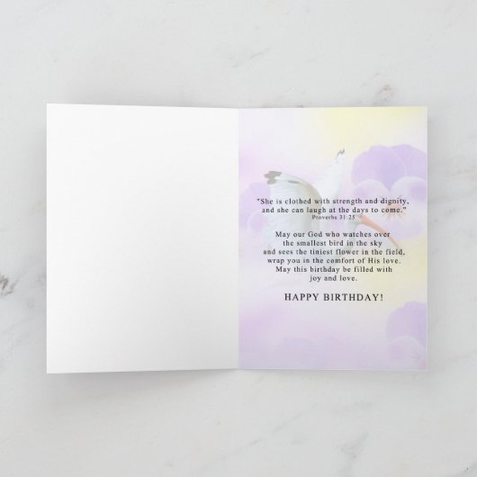 牧師の妻の誕生日カード カード (内部)