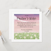 牧師の妻への感謝 カード (正面/裏面インサイチュ)