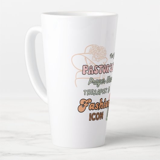 ✝️牧師の妻妻感謝の贈り物ありがとう カフェラテマグ (左アングル)