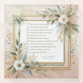 ✝️牧師の妻妻感謝の贈り物ありがとう ガラスコースター (正面)