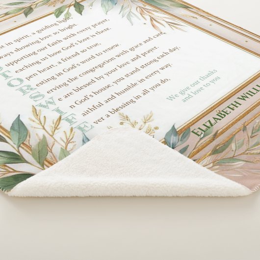 ✝️牧師の妻妻感謝の贈り物ありがとう シェルパブランケット (3/4)