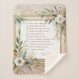 ✝️牧師の妻妻感謝の贈り物ありがとう シェルパブランケット